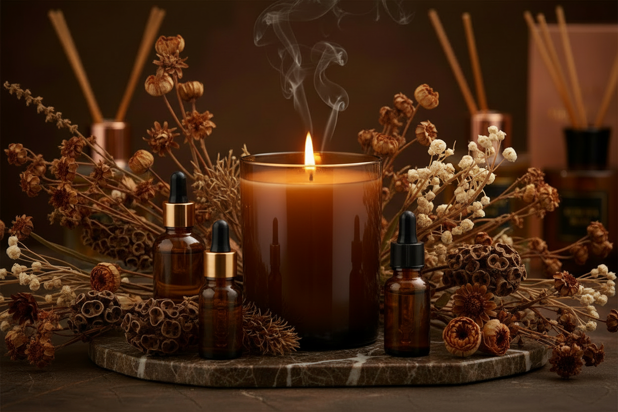 The Power of Essential Oils in Candles: Scent, Mood & Magic